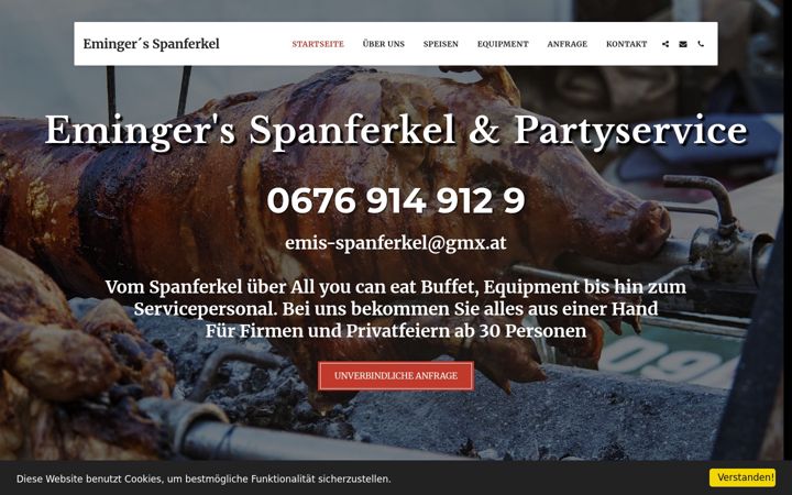 Skærmbillede af emis-spanferkel.at