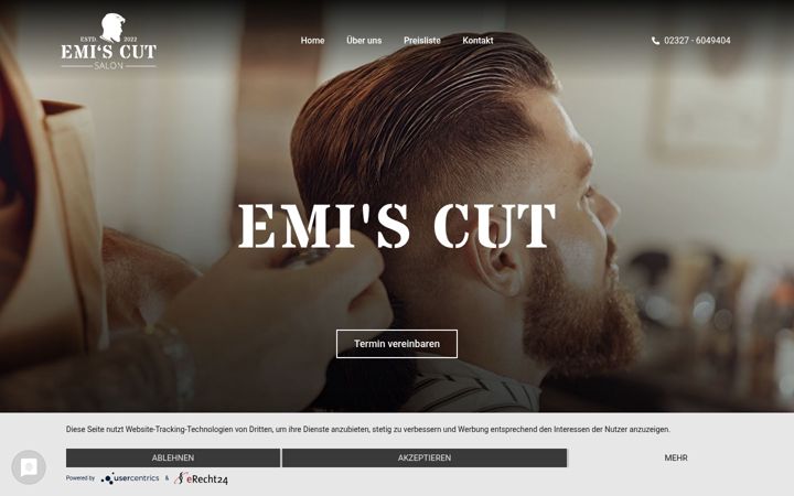Screenshot of emiscut.de