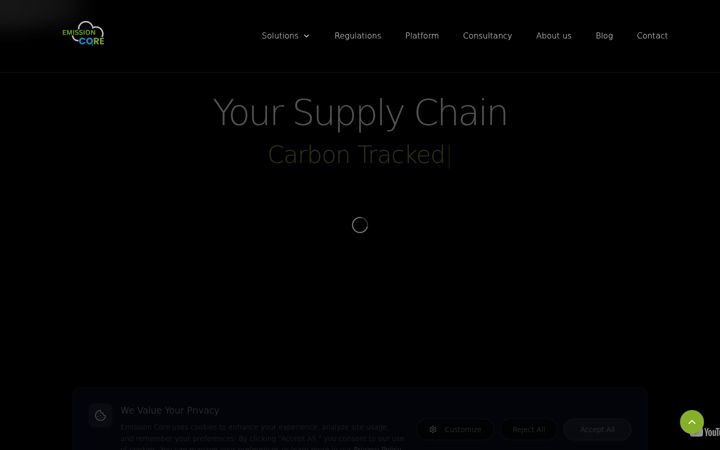 Екранна снимка на emissioncore.io