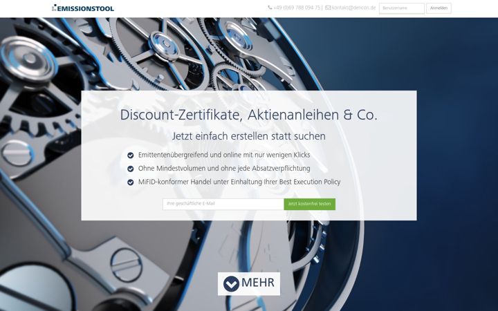 Screenshot of emissionstool.de