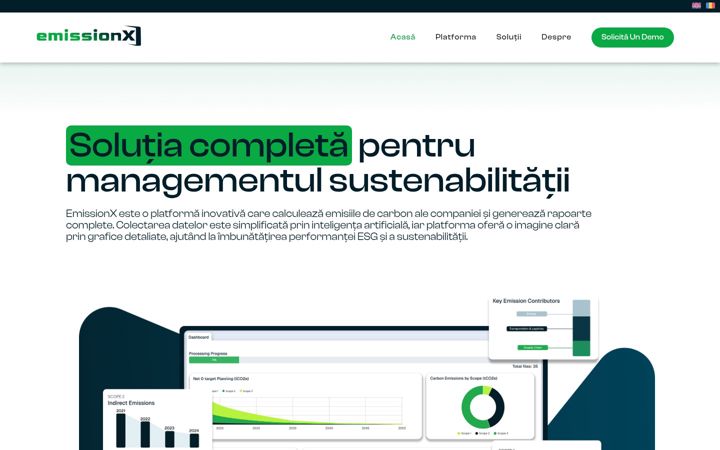 Kuvakaappaus sivustosta emissionx.ro