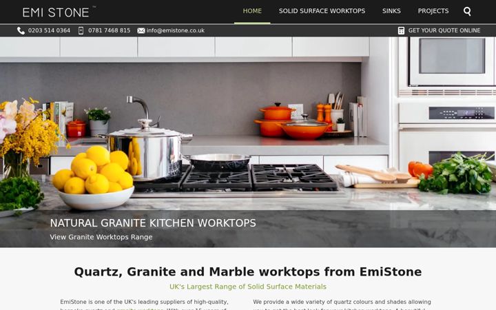 Screenshot of emistone.co.uk