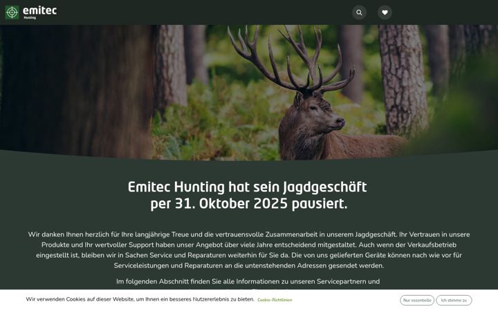 Screenshot of emitec-hunting.de