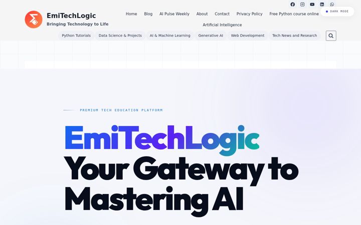 Screenshot of emitechlogic.com