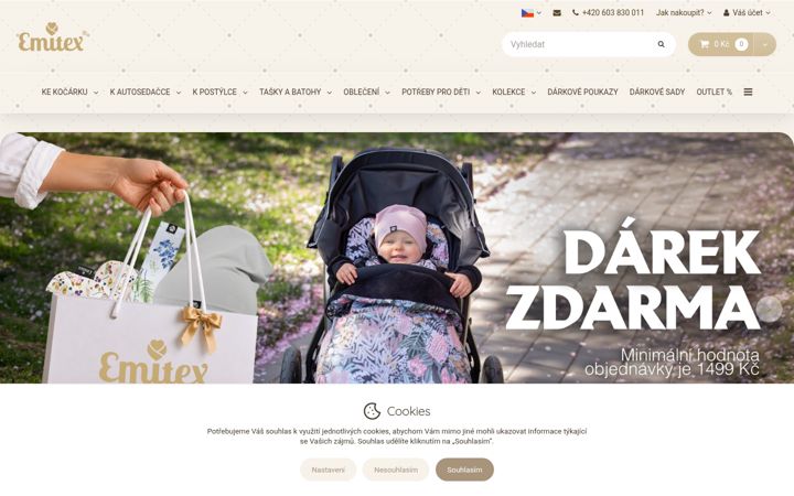 Snímek obrazovky emitex.cz