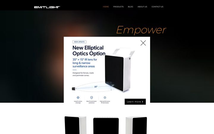 Screenshot of emitlight.com