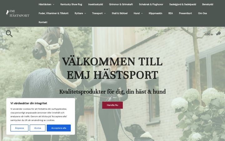Skjermbilde av emjhastsport.se