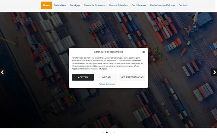 Екранна снимка на emjlogistics.com.br