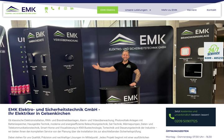 Screenshot of emk-elektro.de
