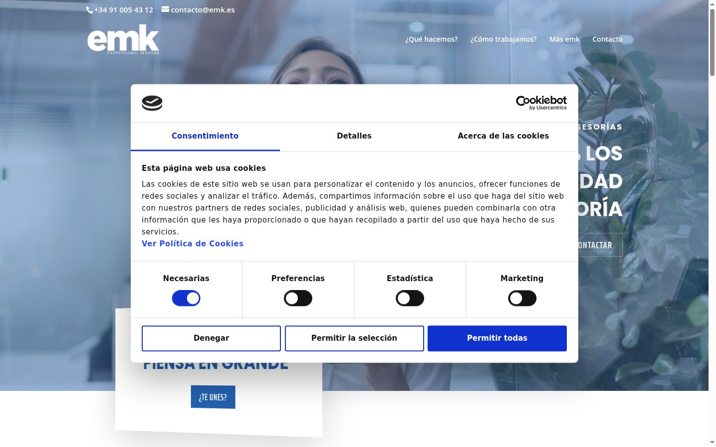 Zrzut ekranu banera zgody wyświetlanego przed jakąkolwiek interakcją