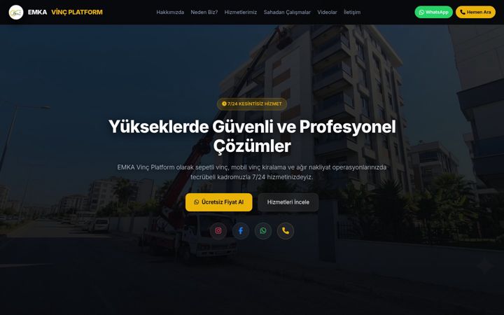Екранна снимка на emkavincplatform.com.tr