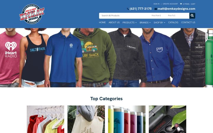 Screenshot of emkaydesigns.com