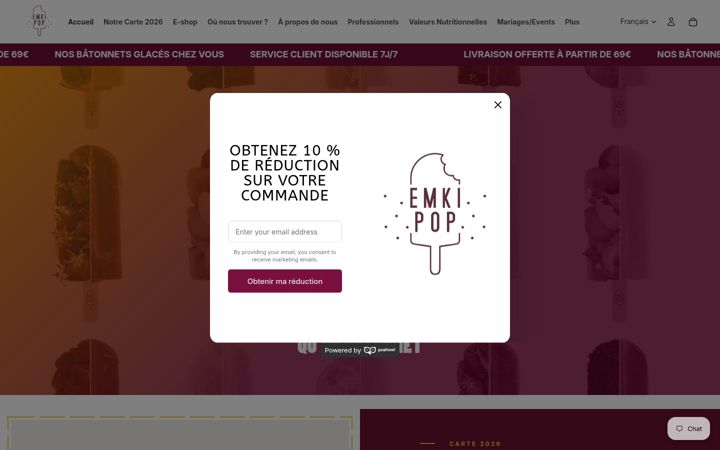 Snímek obrazovky emkipop.fr