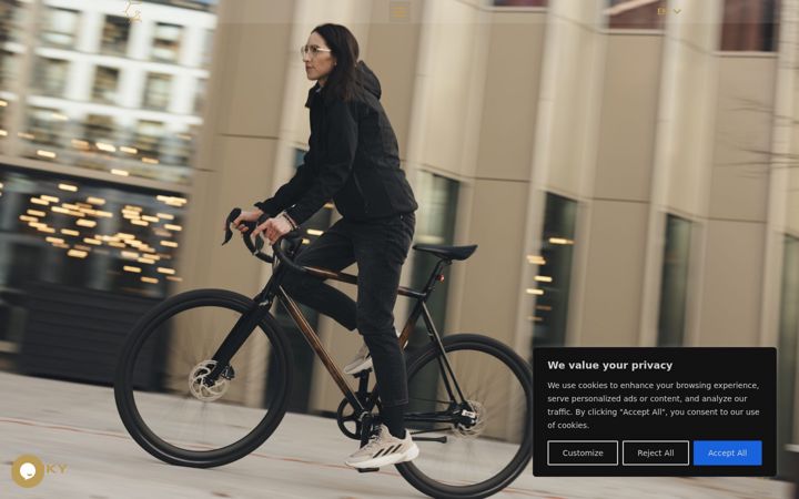 Screenshot of emkybikes.com