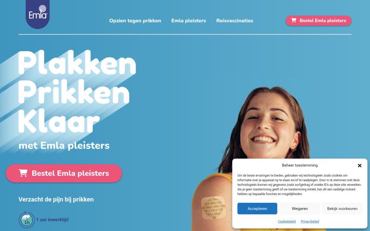 Screenshot von emla.nl