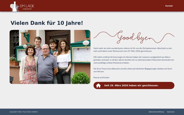 Screenshot of emlade.de