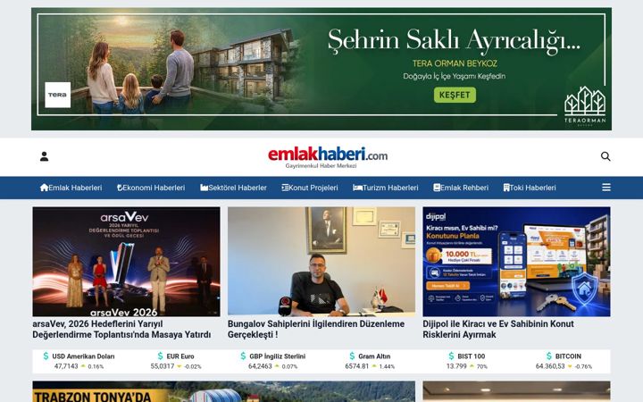 Screenshot of emlakhaberi.com