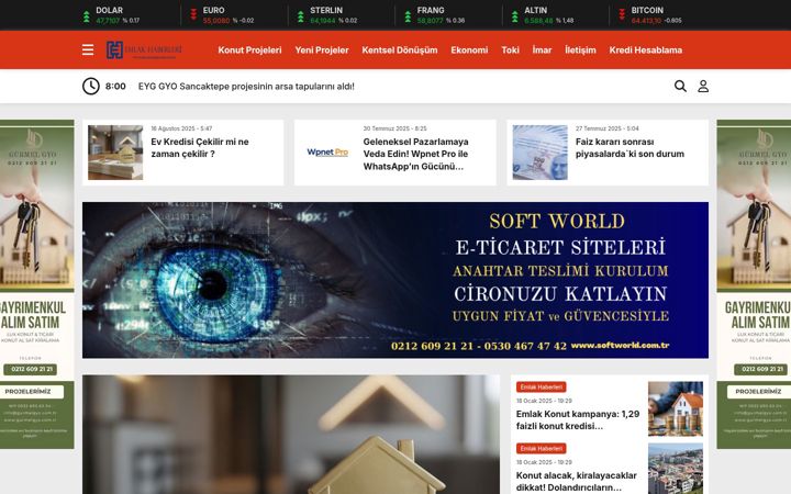 Екранна снимка на emlakhaberleri.com.tr