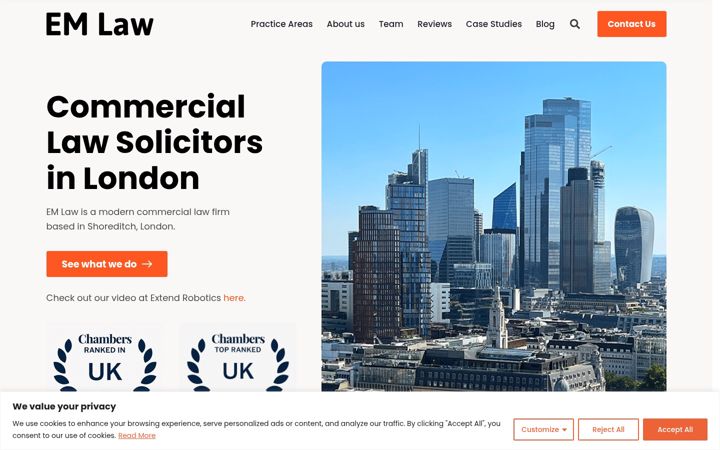 Screenshot of emlaw.co.uk