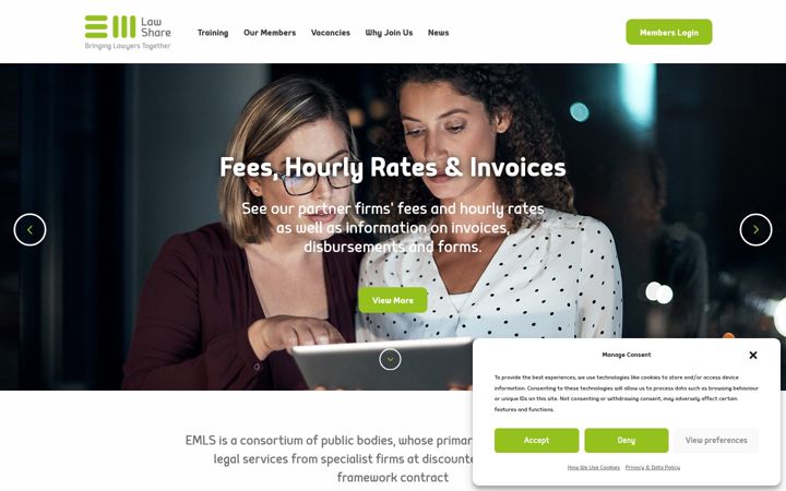 Screenshot of emlawshare.co.uk