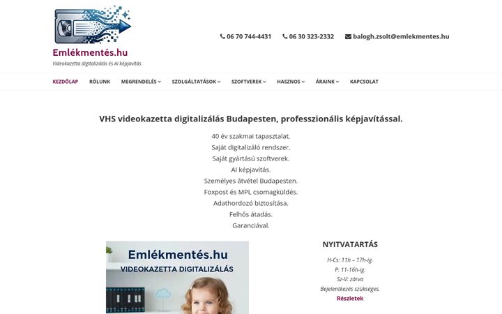 Snímek obrazovky emlekmentes.hu