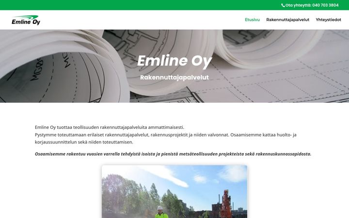 Screenshot of emline.fi