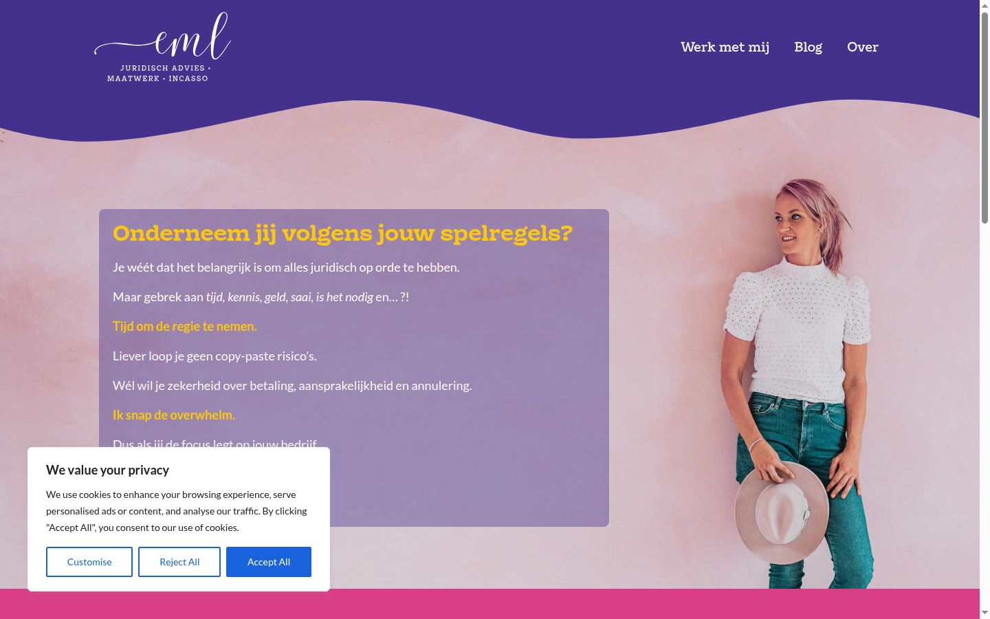 Screenshot des Einwilligungsbanners vor jeglicher Interaktion