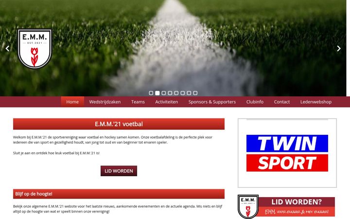 Screenshot von emm21voetbal.nl