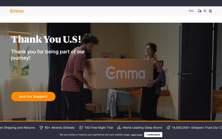 Screenshot of emma-sleep.com
