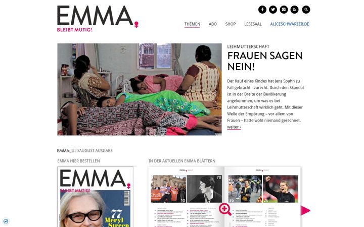 Screenshot of emma.de