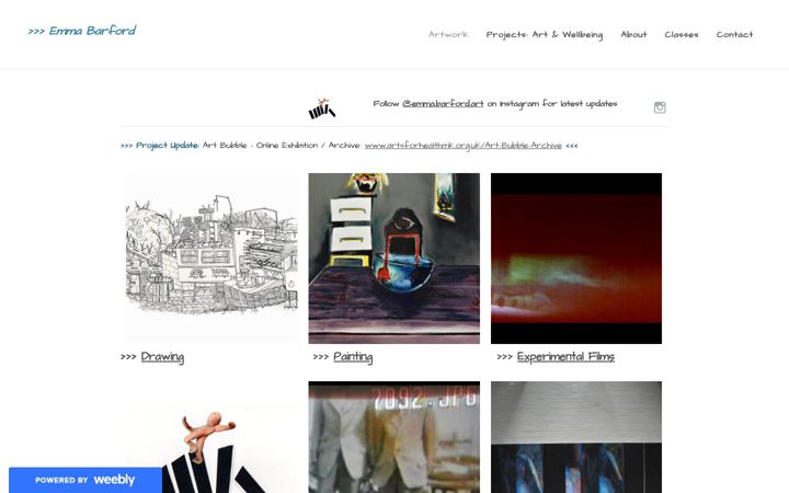 Screenshot of emmabarford.co.uk