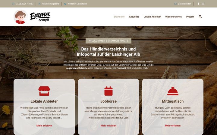 Screenshot of emmabringts.de