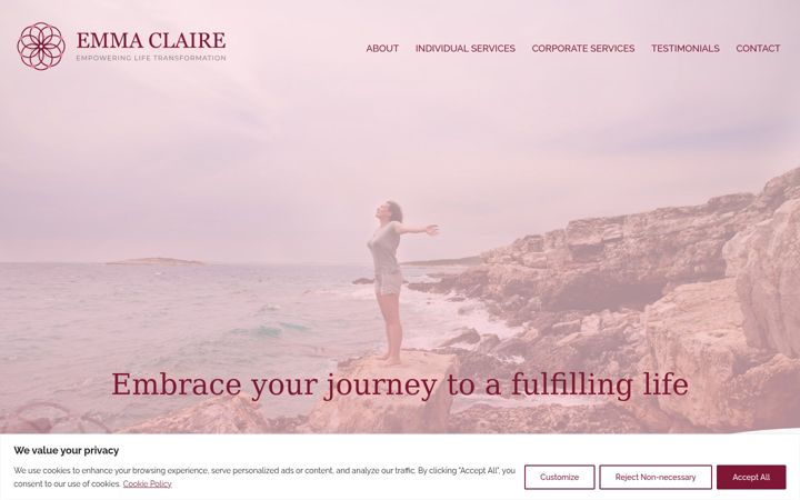 Screenshot of emmaclaire.co.uk