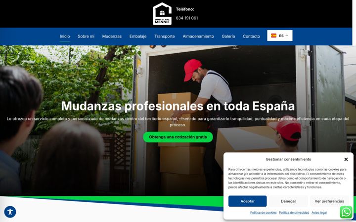 Screenshot of emmaclairemennie.com