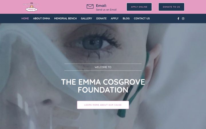Skjermbilde av emmacosgrovefoundation.org