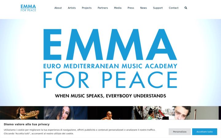 Skjermbilde av emmaforpeace.org