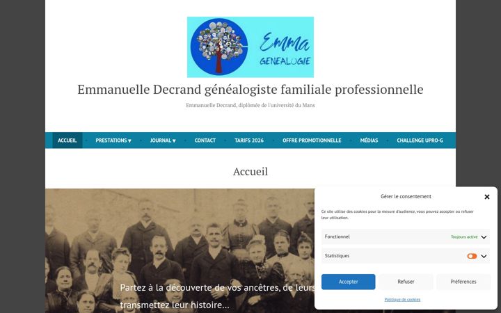 Screenshot di emmagenealogie.fr