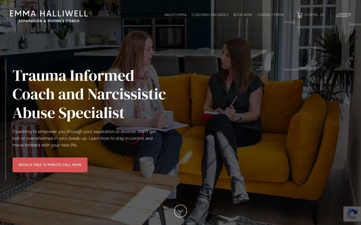 Screenshot of emmahalliwell.com