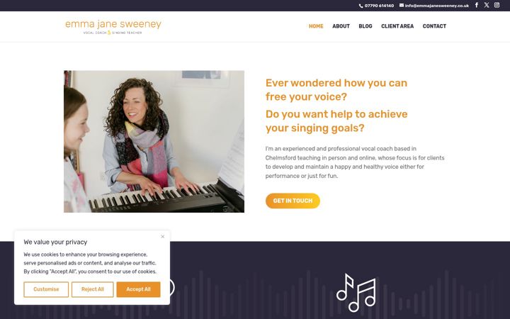Screenshot of emmajanesweeney.co.uk