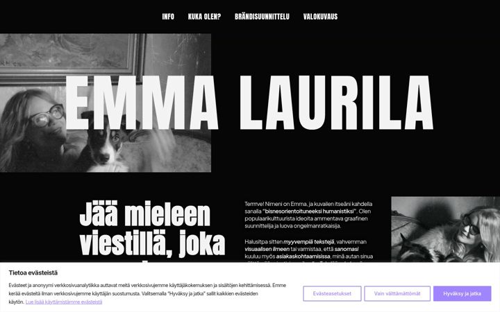 Zrzut ekranu emmalaurila.fi