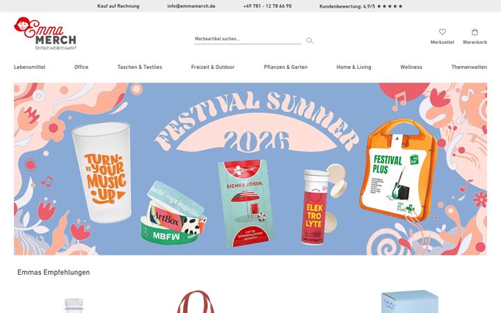 Screenshot of emmamerch.de