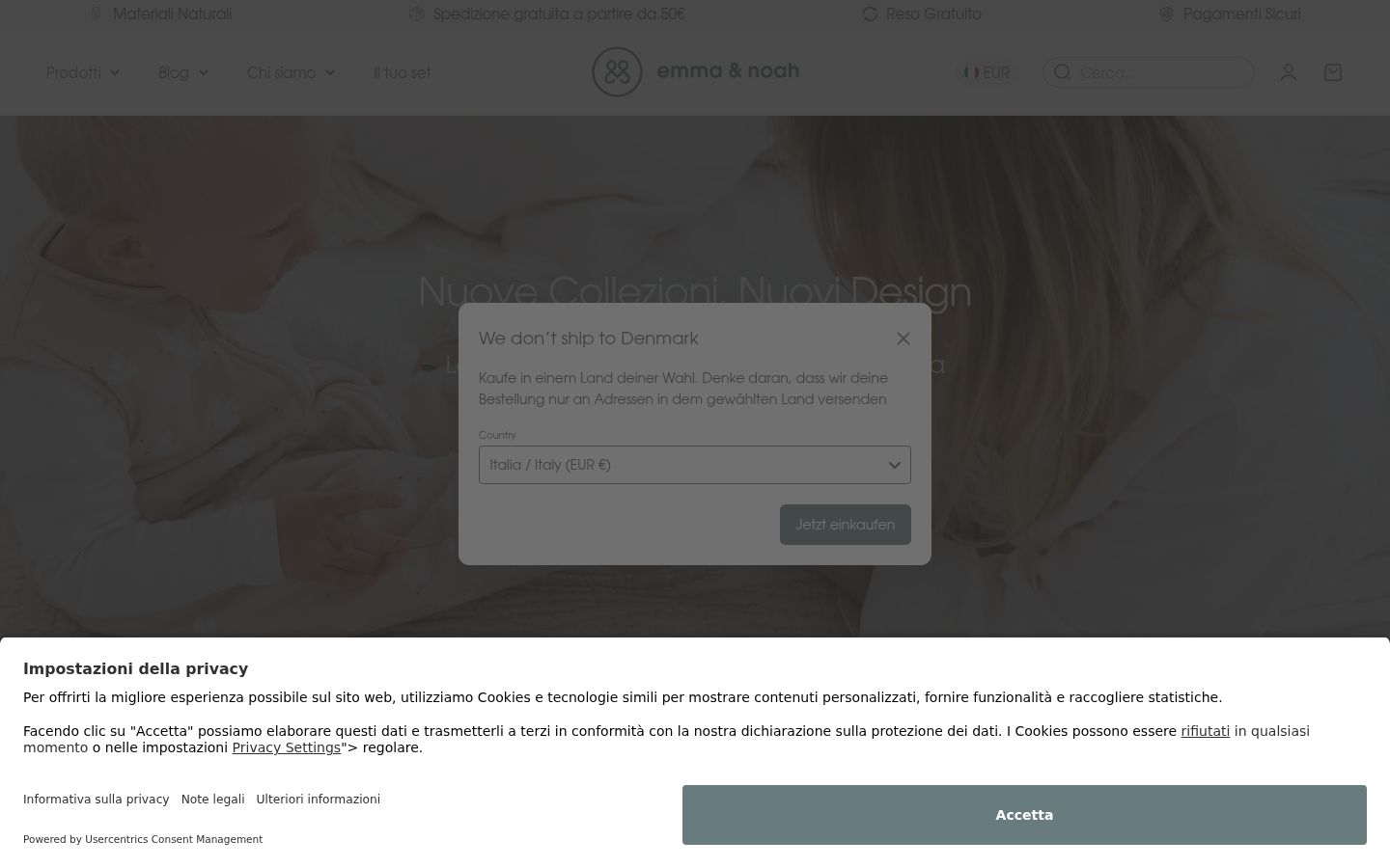 Screenshot des Einwilligungsbanners vor jeglicher Interaktion