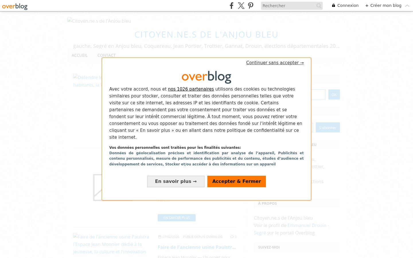 Screenshot del banner di consenso mostrato prima di qualsiasi interazione