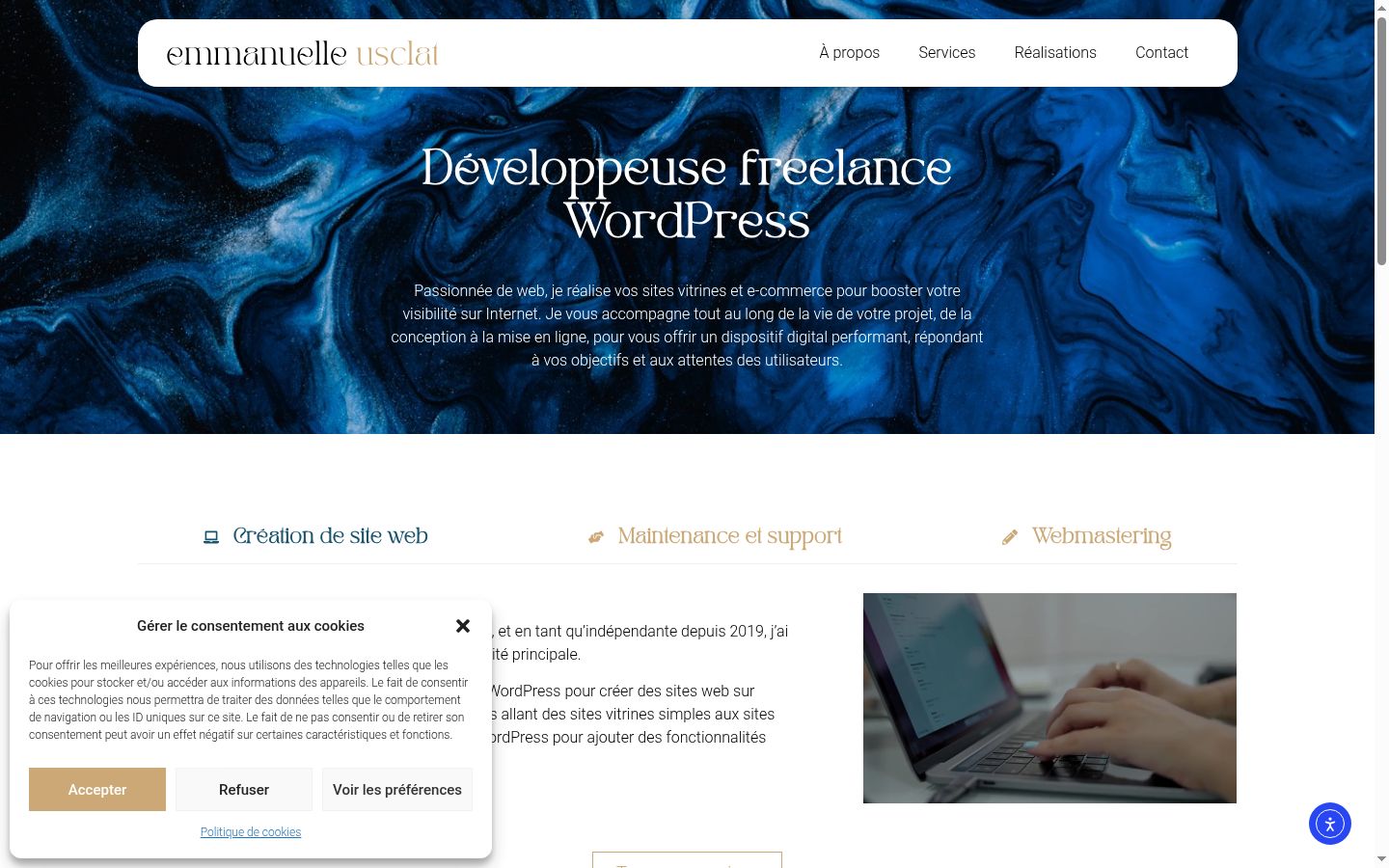 Screenshot tal-banner tal-kunsens muri qabel kwalunkwe interazzjoni