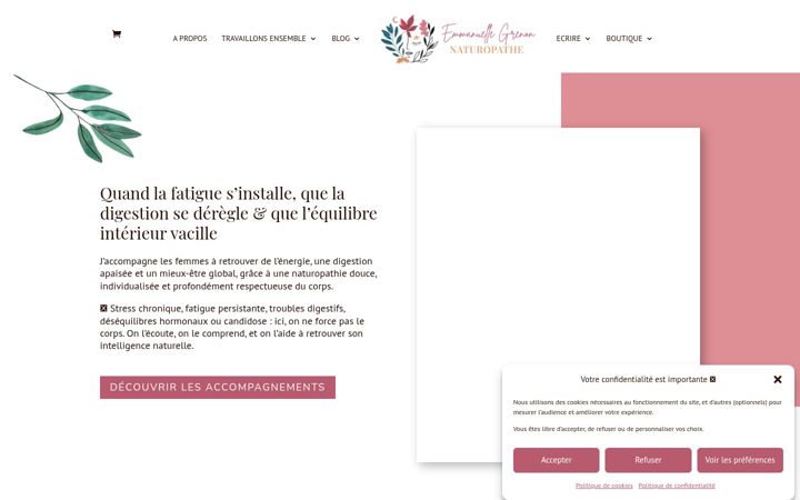 Screenshot of emmanuellegrenon.com