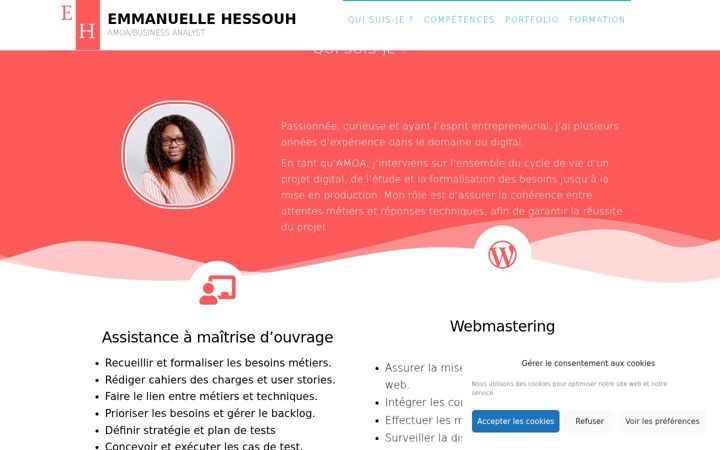Screenshot ta' emmanuellehessouh.fr
