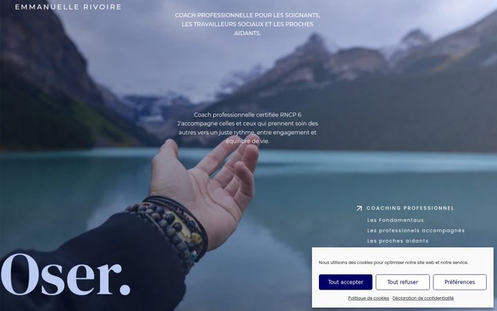 Screenshot ta' emmanuellerivoire.fr