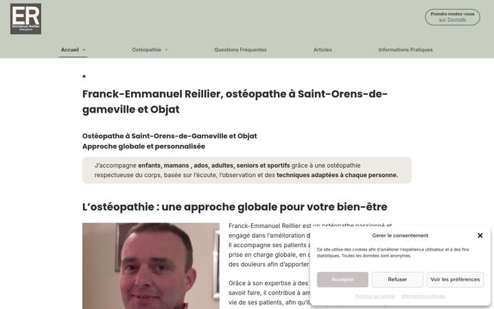 Screenshot ta' emmanuelreillier-ostepathe.fr