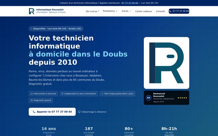 Screenshot of emmanuelrousselot.fr