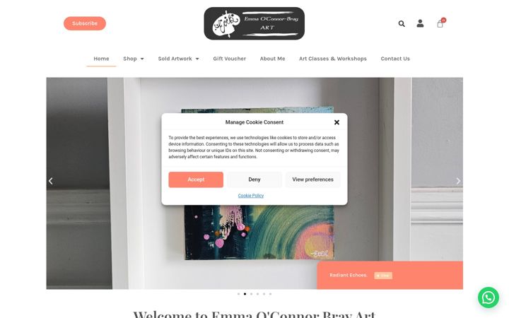 Screenshot of emmaoconnorbray.com